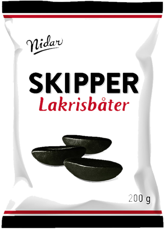 Lakrisbåter 200g Skipper