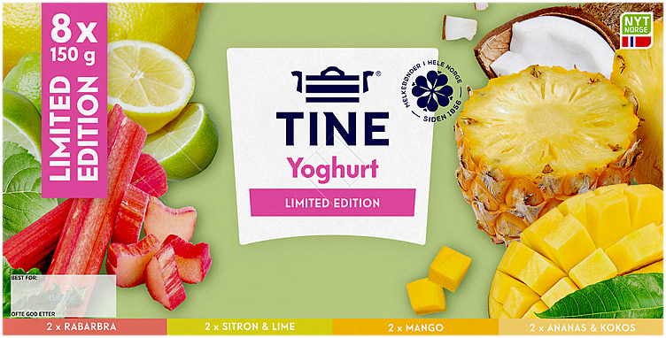 Yoghurt Sesong Vårfrisk 8x150g Tine