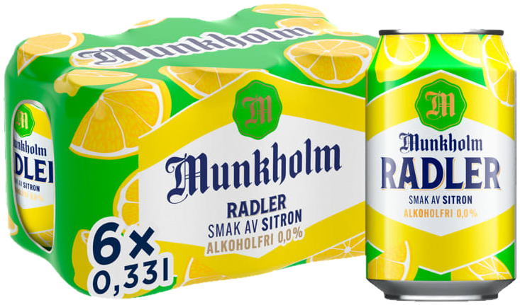 Munkholm Radler Sitron 0,33lx6 boks