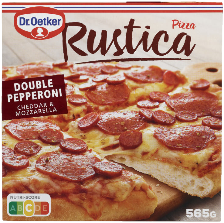 Rustica Pizza Double Pepperoni 565g Dr.Oetker