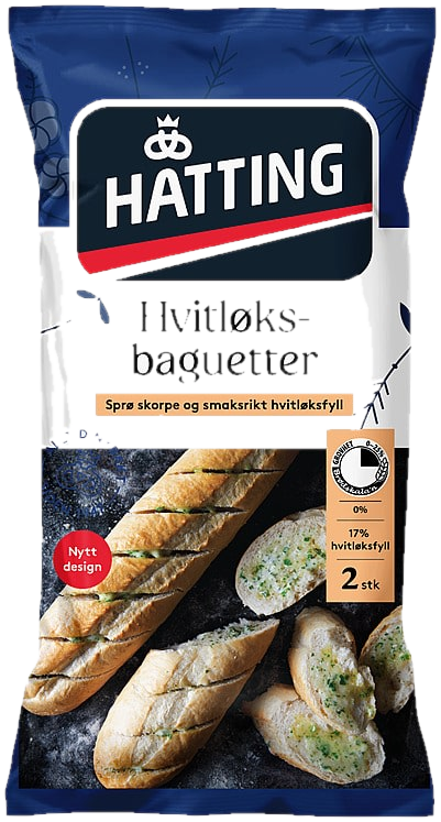 Hvitløksbaguetter 175gx2stk Hatting