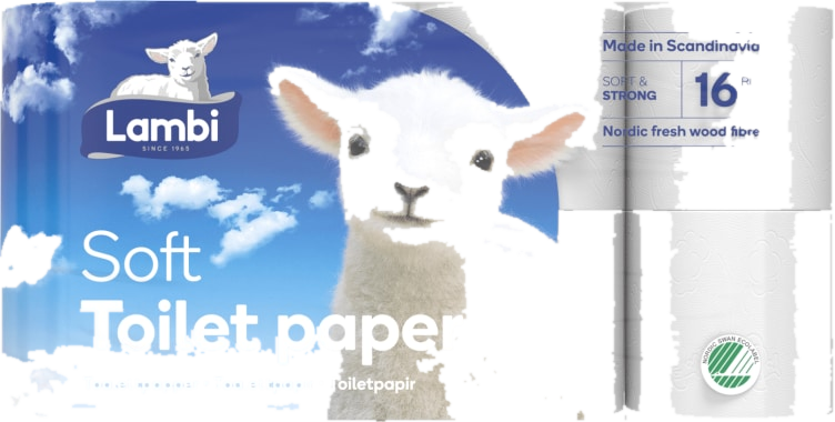 Toalettpapir Hvit 16rl Lambi