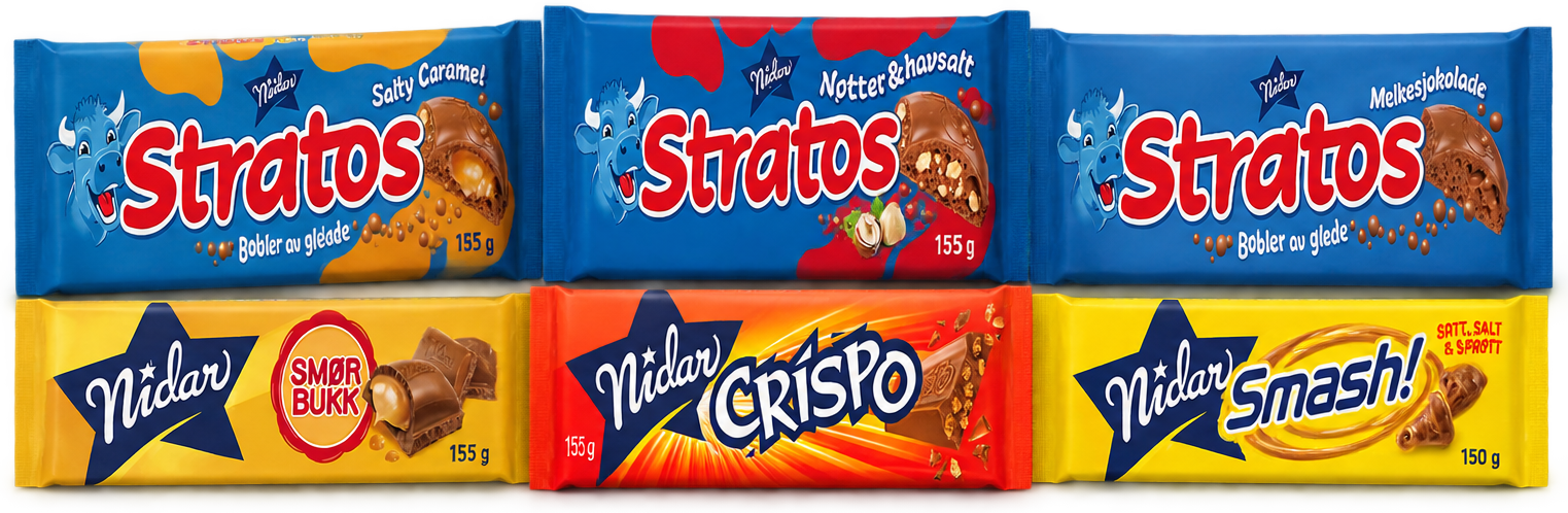 Nidar sjokoladeplater